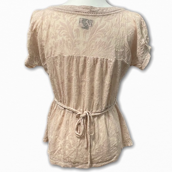 Deletta Amanna Anthro Semi Sheer Lace Spring Top - Picture 2 of 9